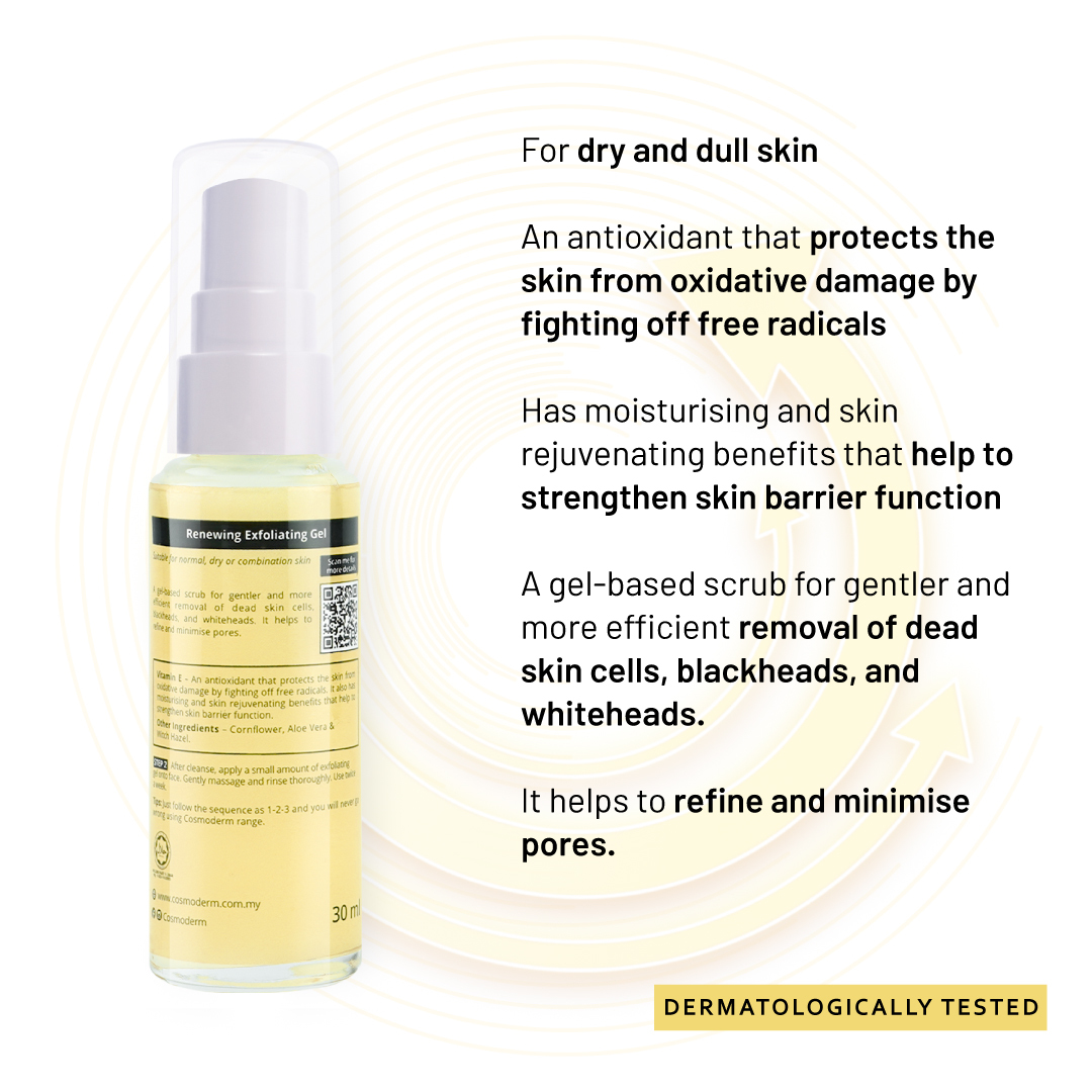 Cosmoderm Vitamin E Renewing Exfoliating Gel 30 ml