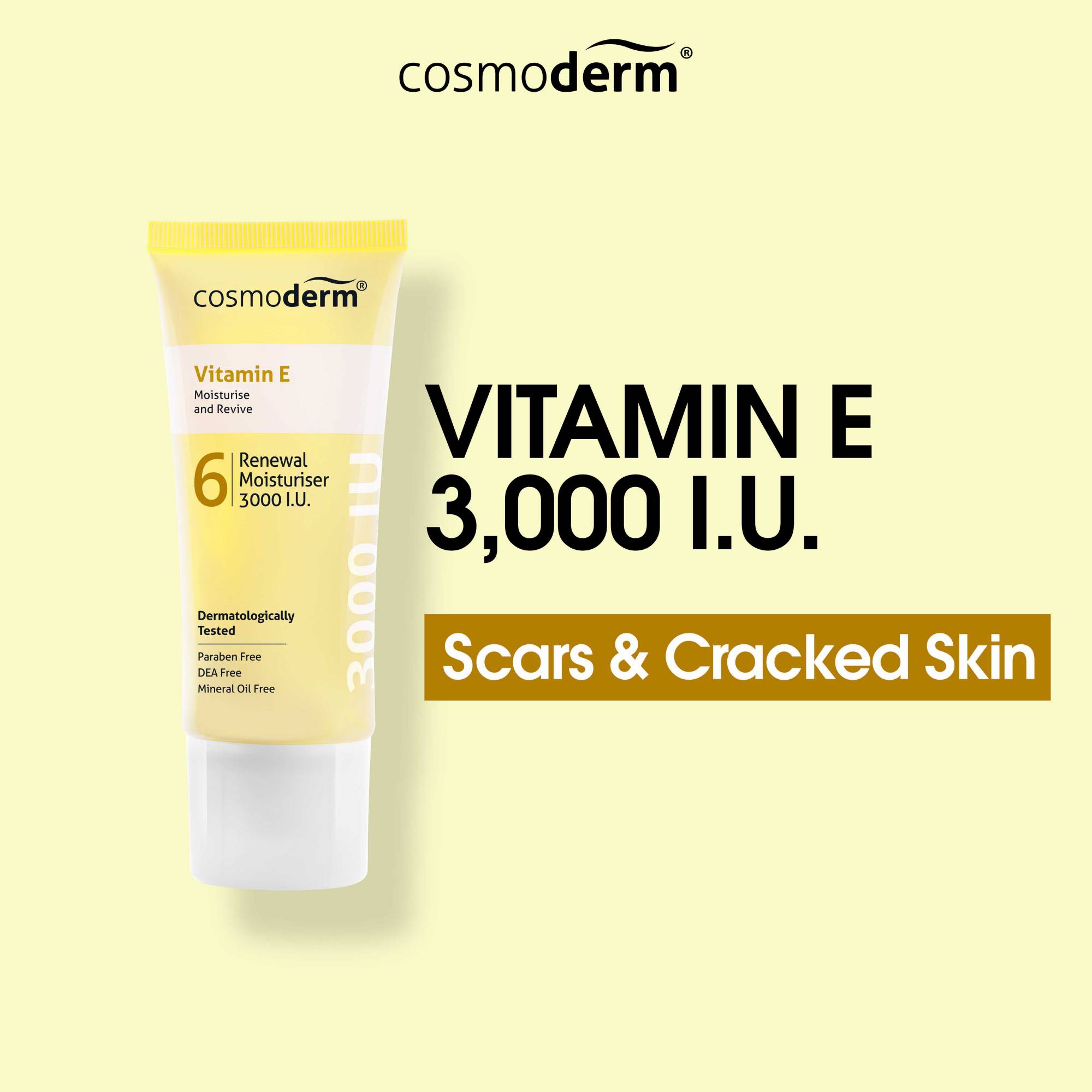 Cosmoderm Vitamin E 3,000 I.U. Renewal Moisturiser 50ml
