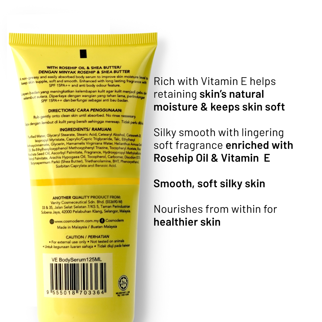 Cosmoderm Vitamin E Body Serum 125ml