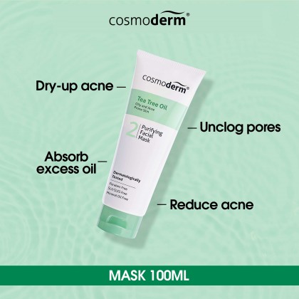 Cosmoderm Tea Tree Oil Purifying Facial Mask 100ml