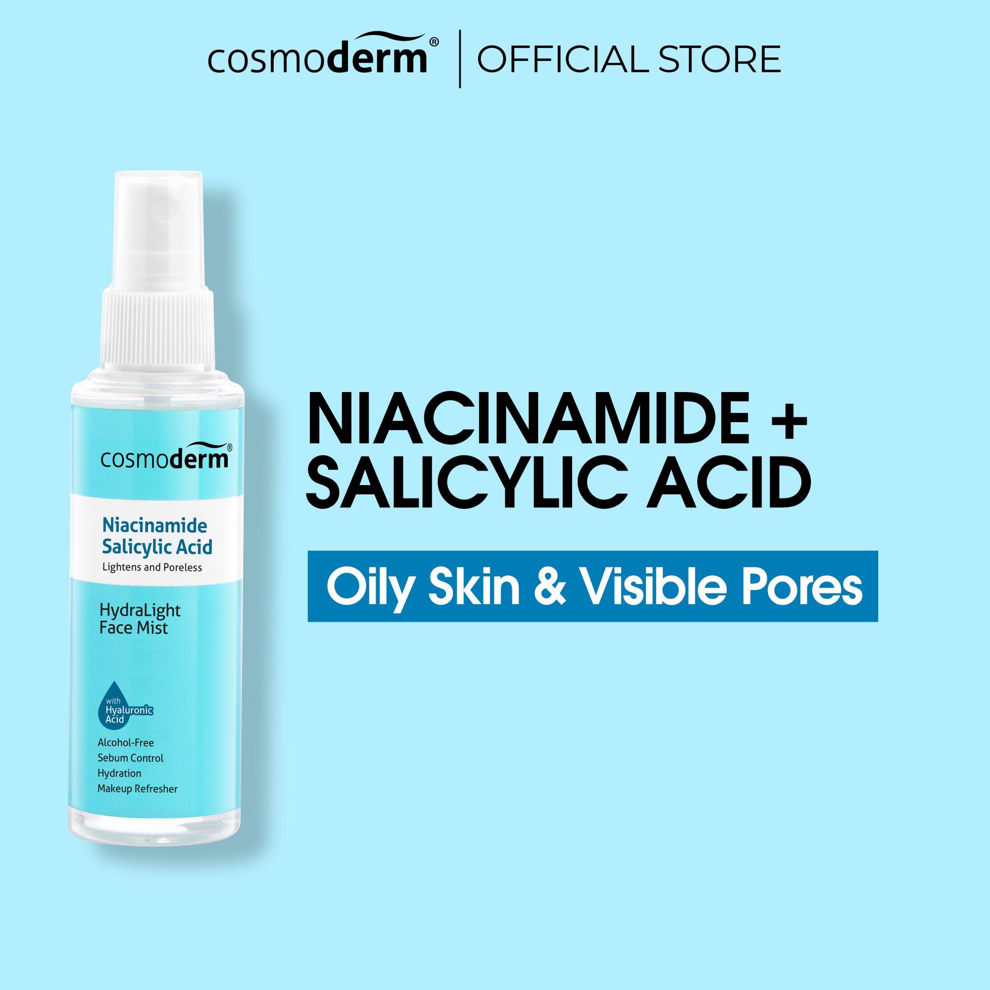 Cosmoderm Niacinamide + Salicylic Acid HydraLight Face Mist 50ml