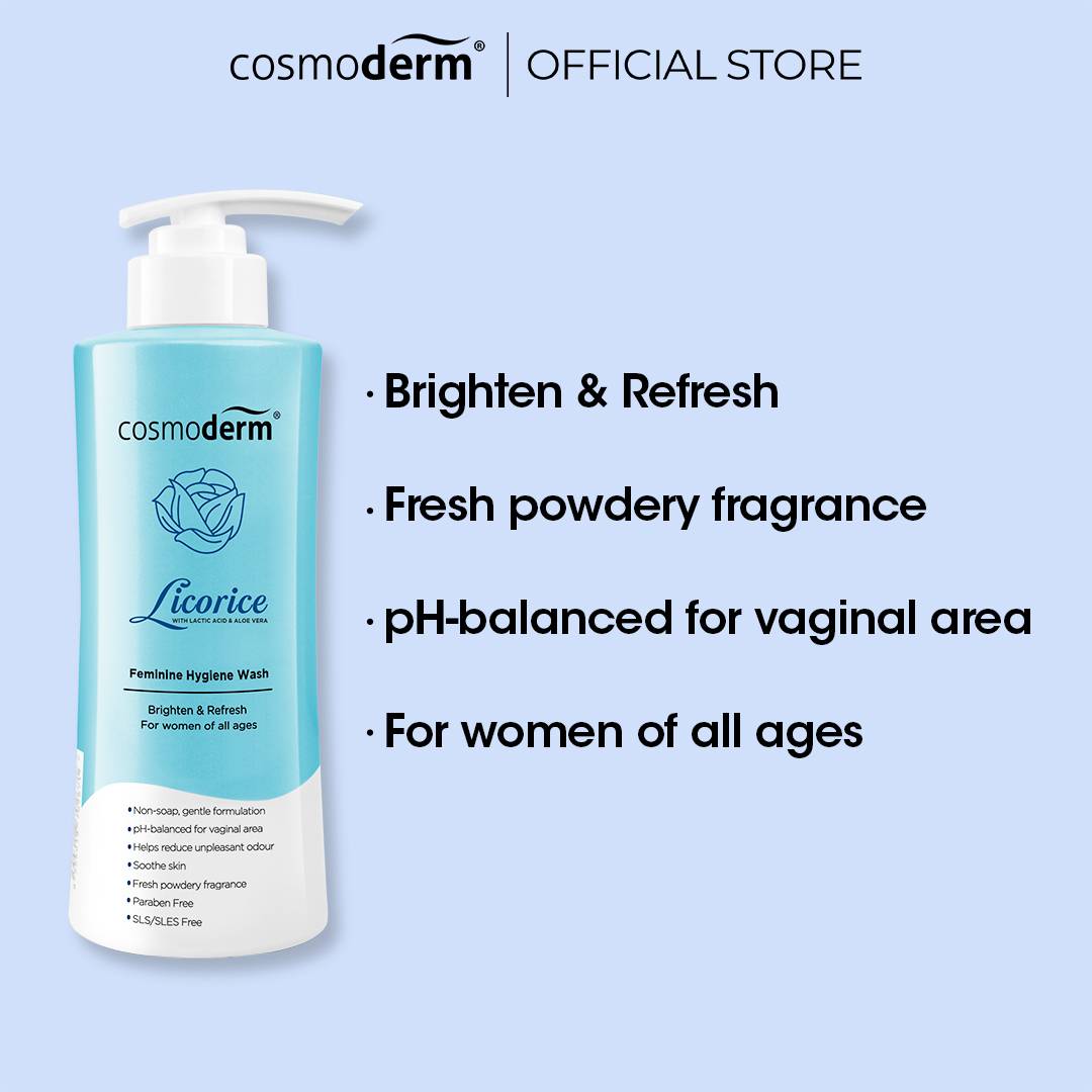 Cosmoderm Licorice Feminine Hygiene Wash (with Lactic Acid & Aloe Vera