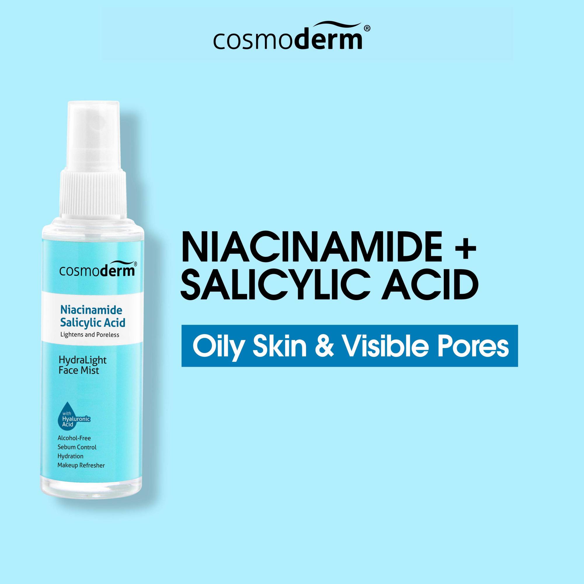 Cosmoderm Niacinamide + Salicylic Acid HydraLight Face Mist 50ml