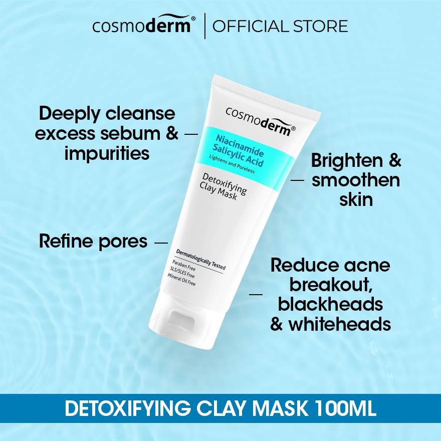 COSMODERM Niacinamide Salicylic Acid Detoxifying Clay Mask