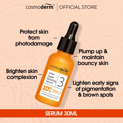 Cosmoderm Glow-C Super Boosting Serum 10% [Vitamin C + ActivCare] 30ml