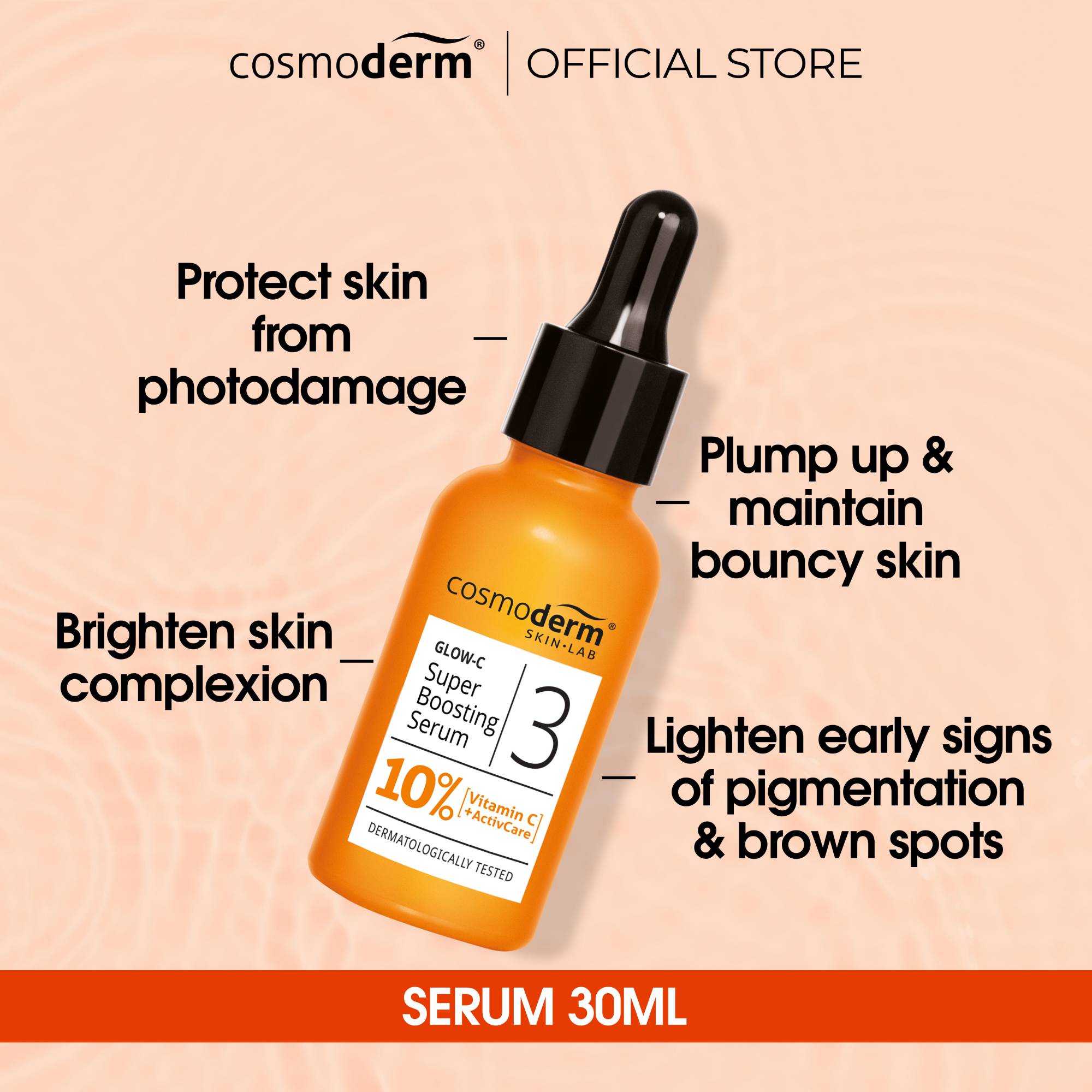 Cosmoderm GlowC Super Boosting Serum 30ml (Vitamin C)