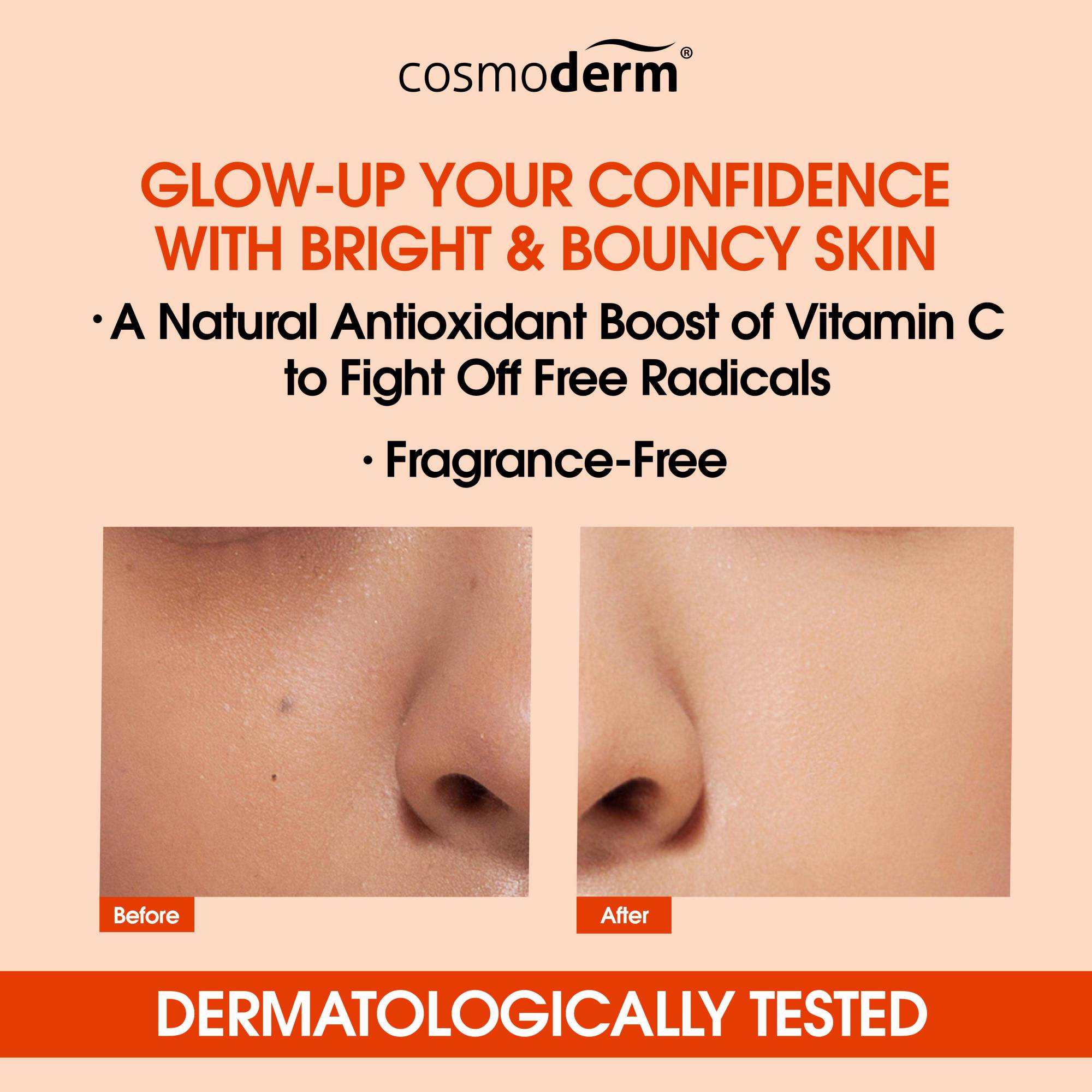 Cosmoderm GlowC Brightening Moisture Solution 50ml For dull and