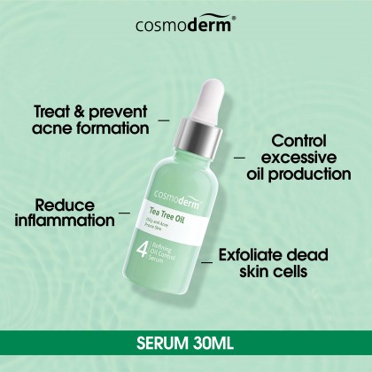 Cosmoderm Tea Tree Oil Acne and Oil Control Serum 30 ml