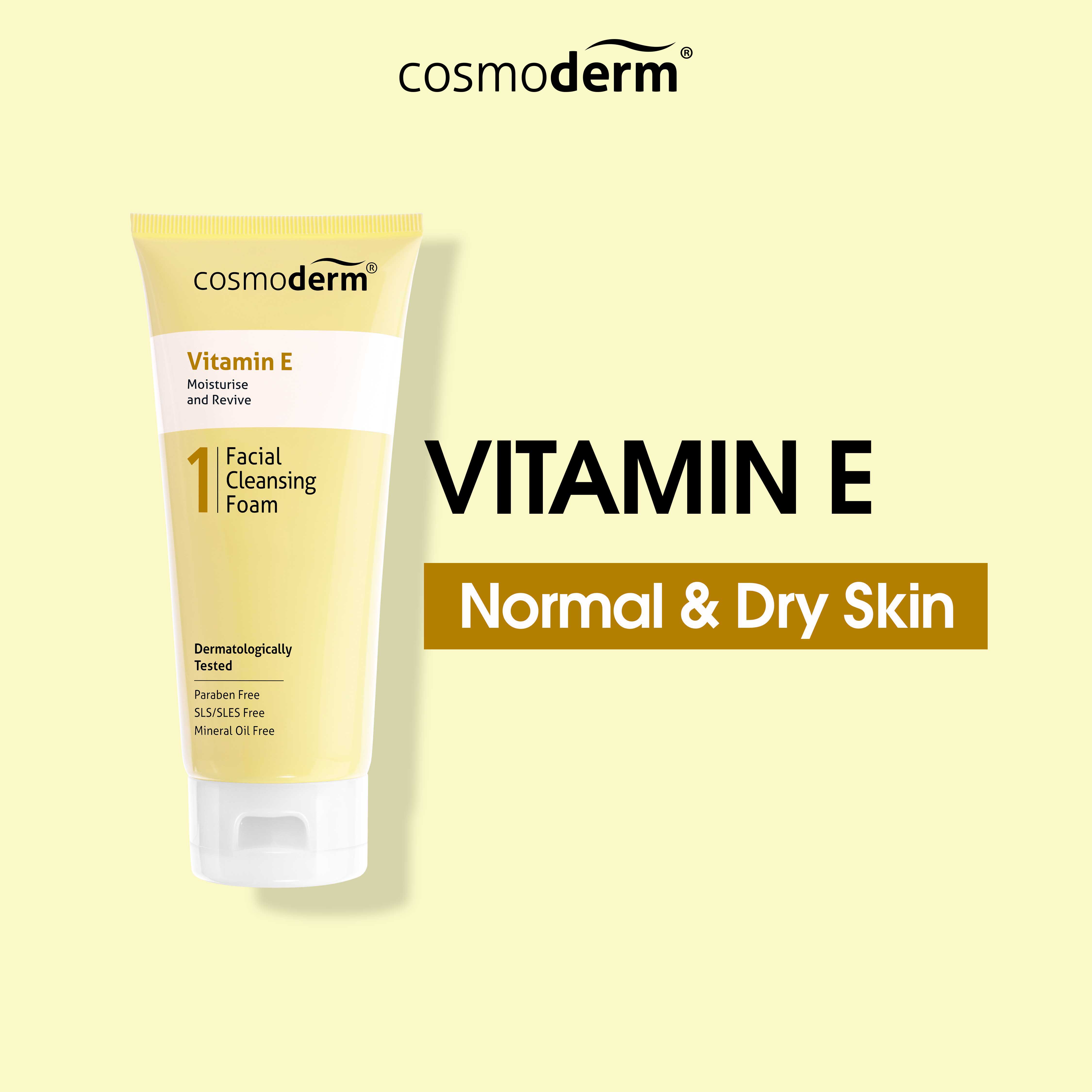 Cosmoderm Vitamin E Facial Cleansing Foam 125ml