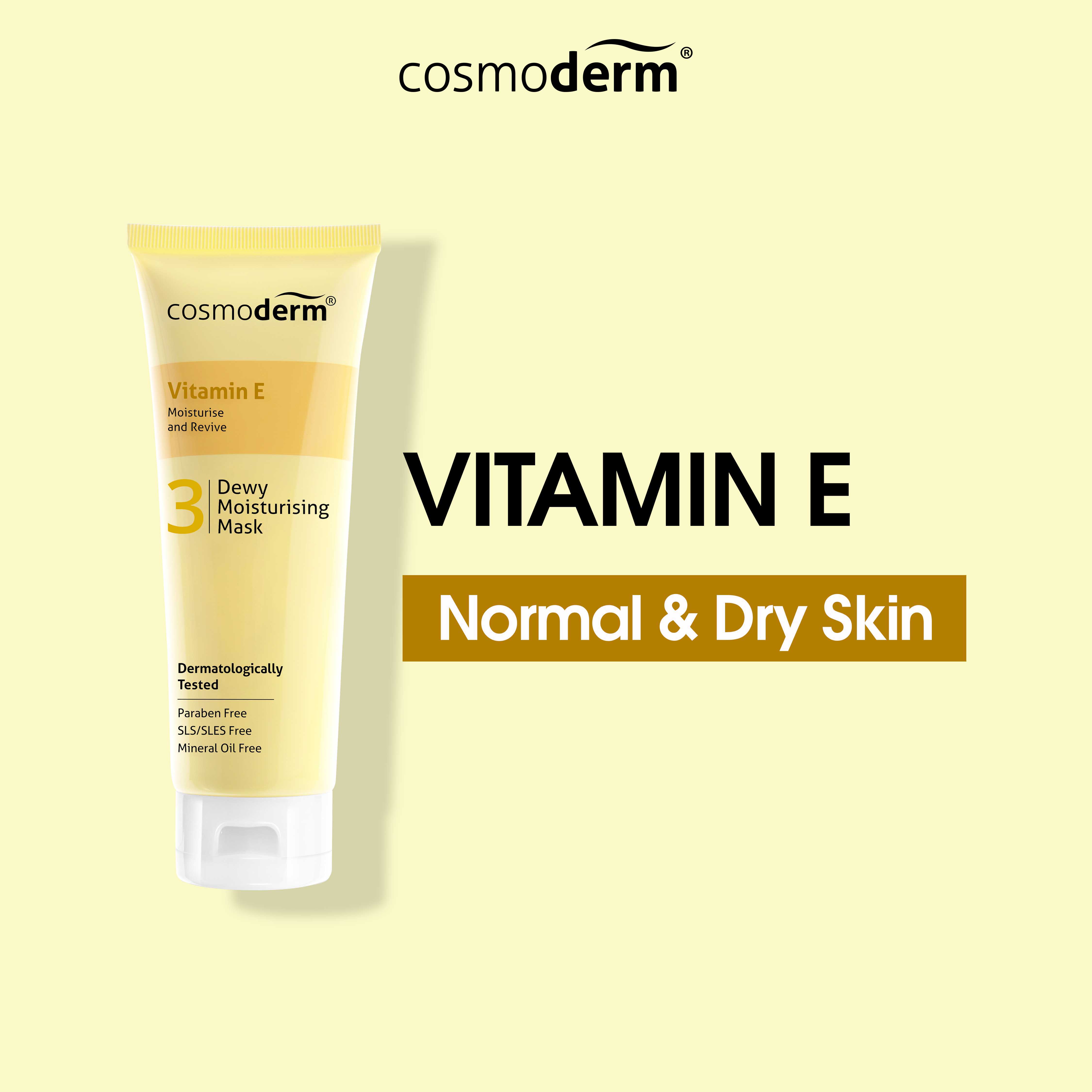 Cosmoderm Vitamin E Dewy Moisturising Mask 100ml